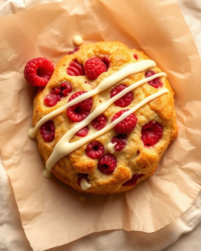 Raspberry White Chocolate scone